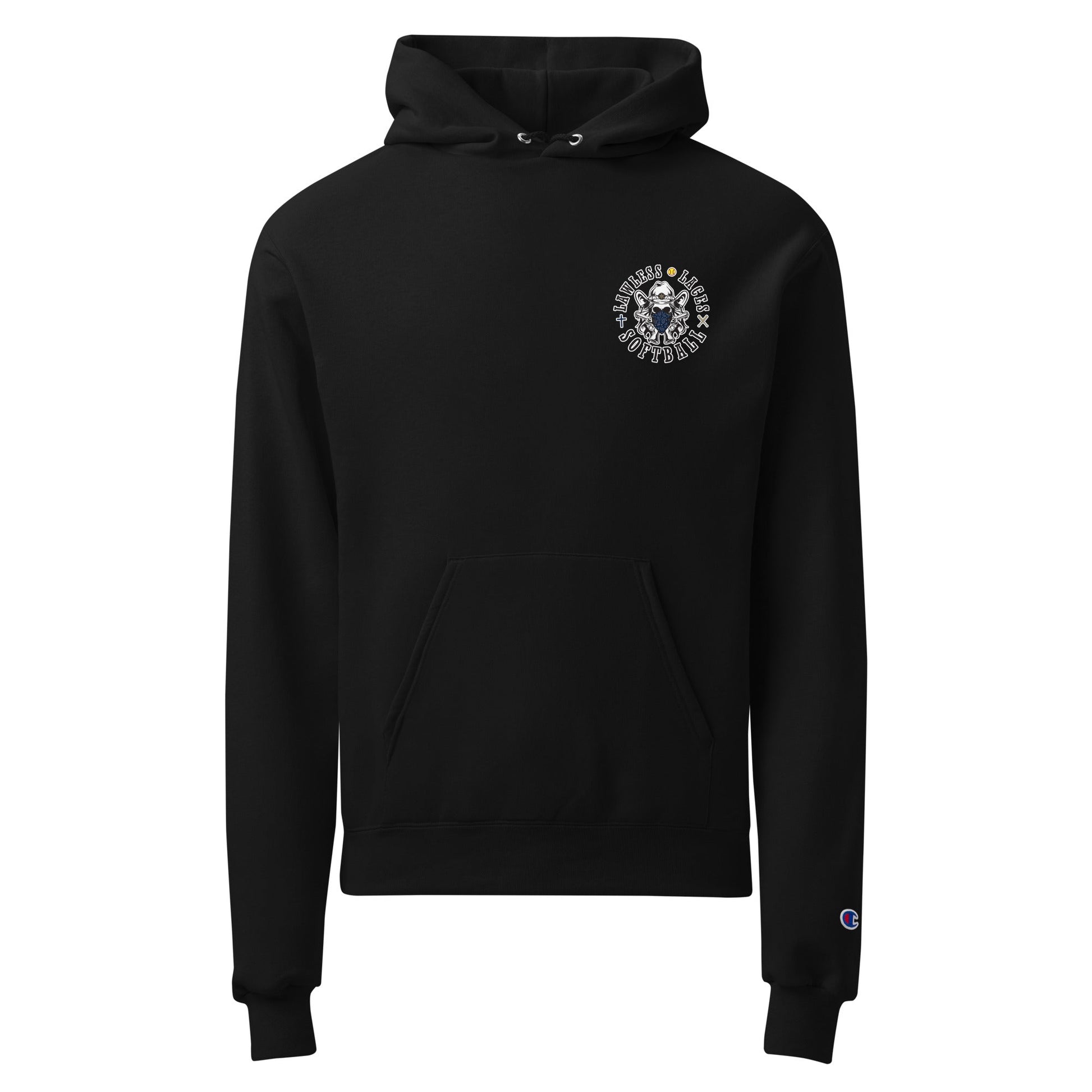 Signature | Champion Hoodie | Lawless Laces Softball | Outlined Pocket Logo