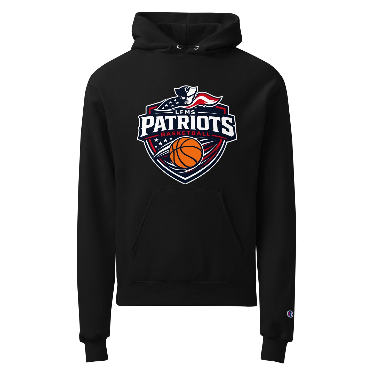 Signature | Champion Hoodie | LFMS Athletics | Patriots Basketball Logo