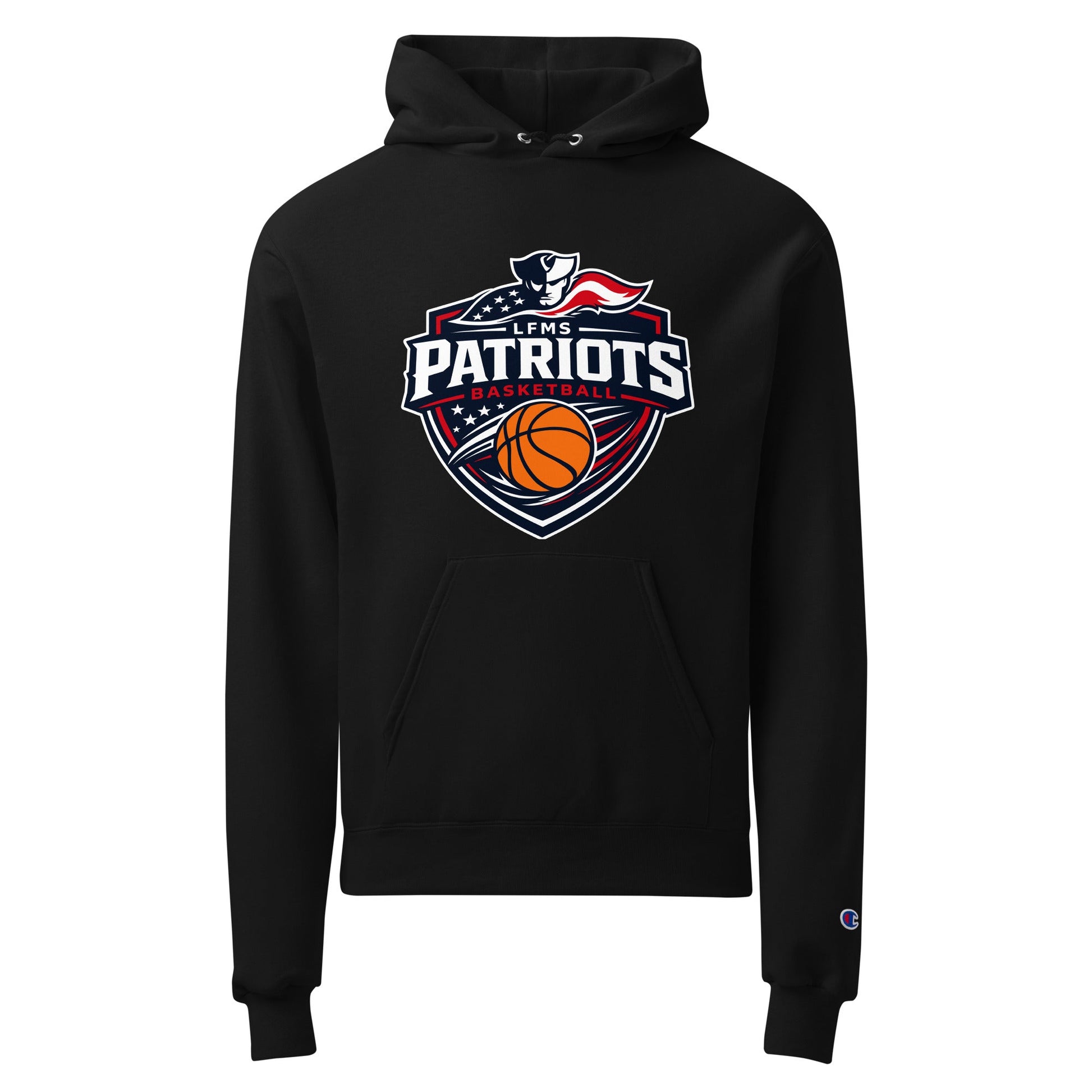Signature | Champion Hoodie | LFMS Athletics | Patriots Basketball Logo