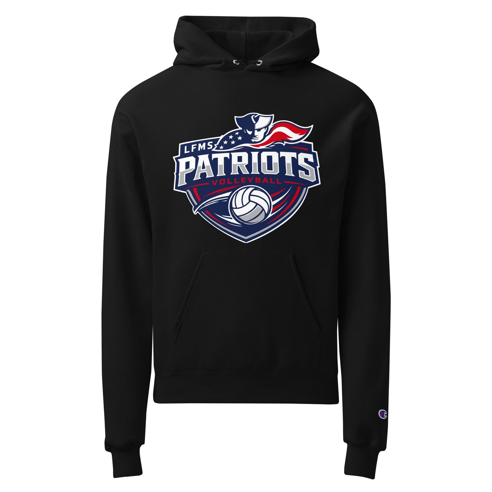 Signature | Champion Hoodie | LFMS Athletics | Patriots Volleyball Logo