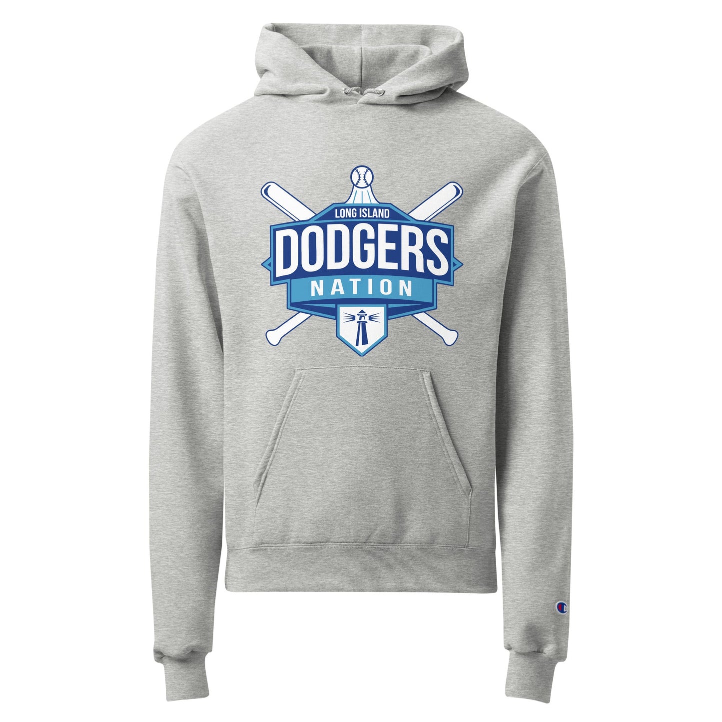 Signature | Champion Hoodie | LI Dodgers Nation | Varsity Crest Logo