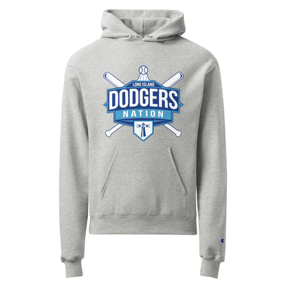 Signature | Champion Hoodie | LI Dodgers Nation | Varsity Crest Logo