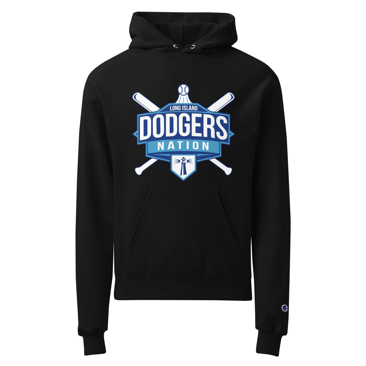 Signature | Champion Hoodie | LI Dodgers Nation | Varsity Crest Logo