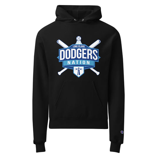 Signature | Champion Hoodie | LI Dodgers Nation | Varsity Crest Logo