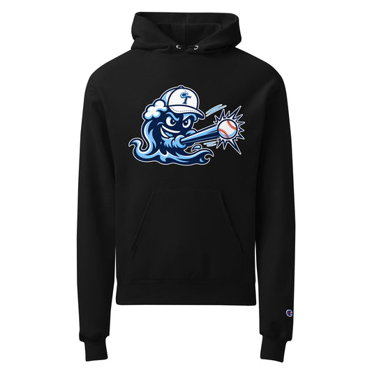 Signature | Champion Hoodie | Long Island Tides Baseball | Mascot Logo