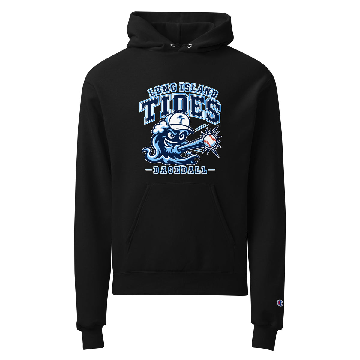 Signature | Champion Hoodie | Long Island Tides Baseball | Valor Logo