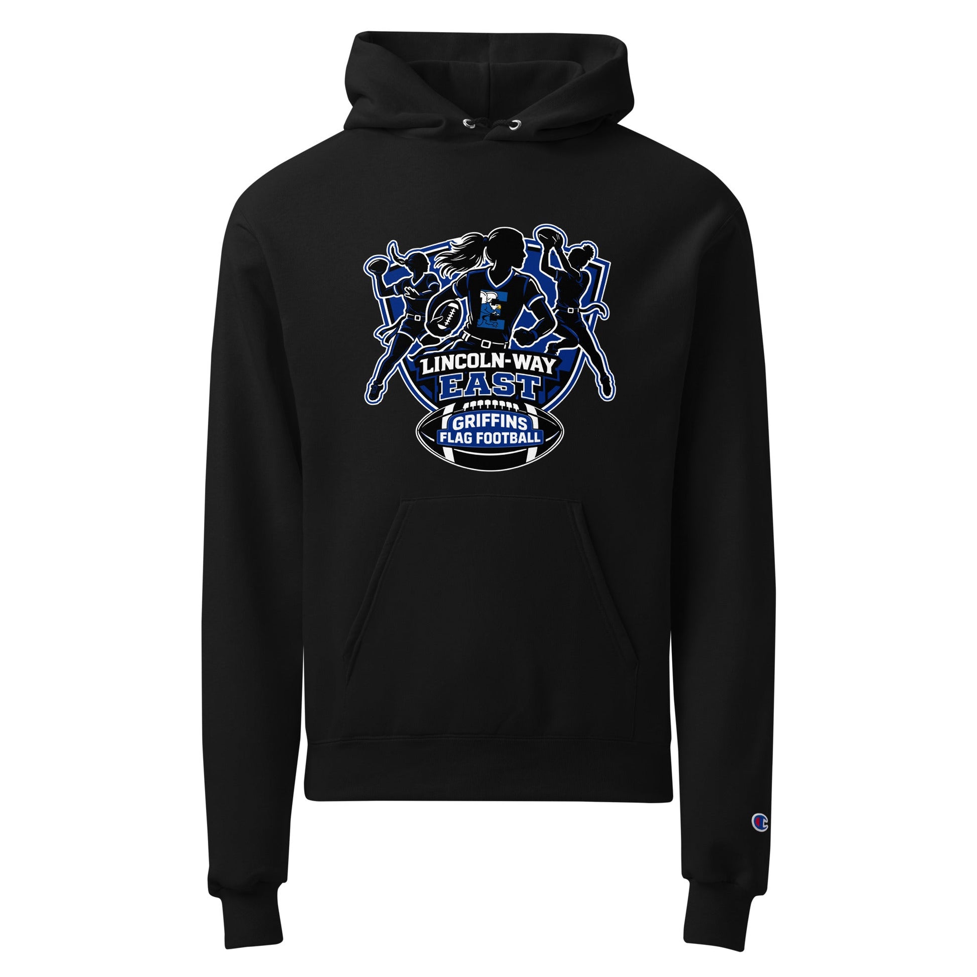 Signature | Champion Hoodie | LWE Flag Football | Athletics Logo