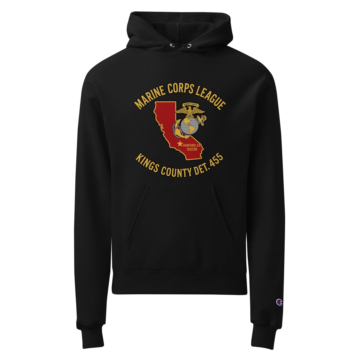 Signature | Champion Hoodie | Marine Corps League kings County Det 455 | Crest Logo