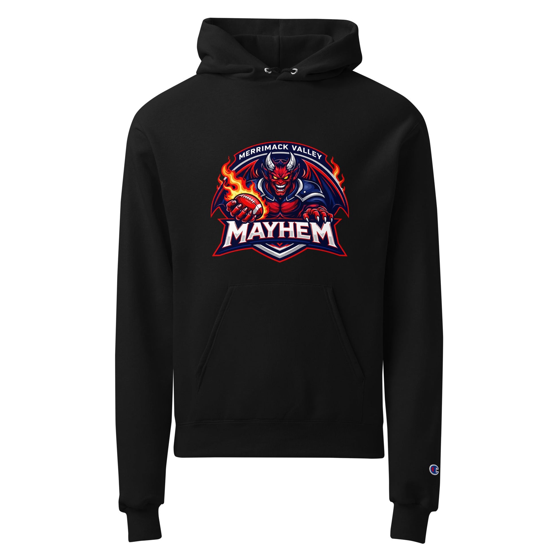 Signature | Champion Hoodie | Merrimack Valley Mayhem | Overlord Crest Logo