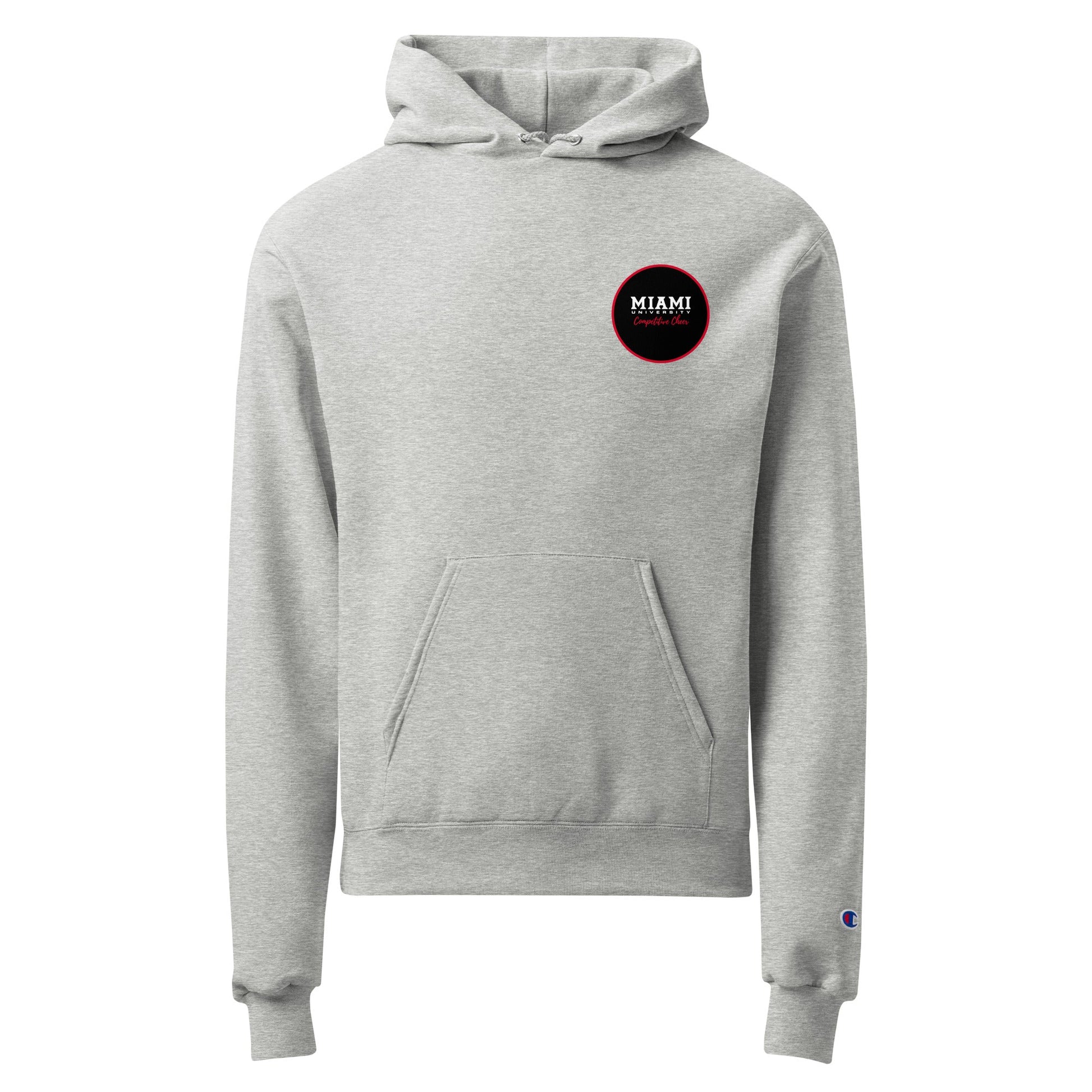Signature | Champion Hoodie | Miami University Competitive Cheer Team | Badge Logo