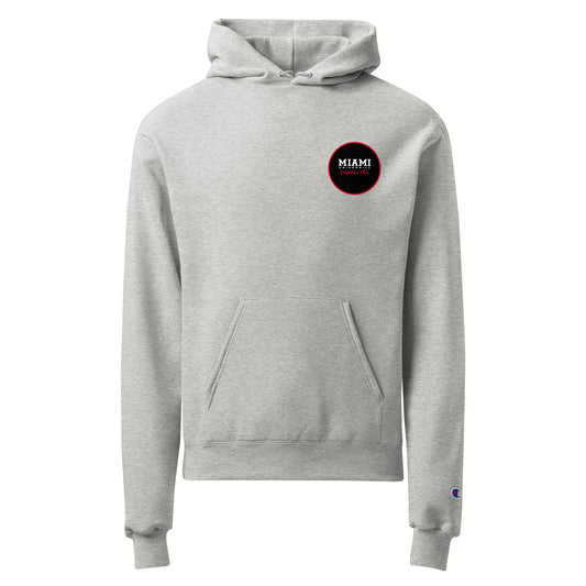 Signature | Champion Hoodie | Miami University Competitive Cheer Team | Badge Logo