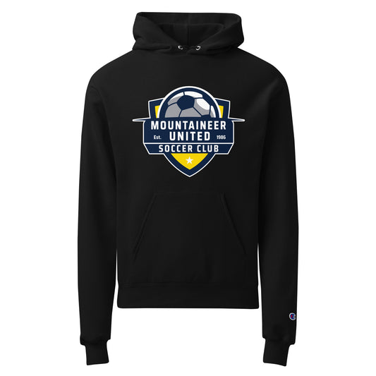 Signature | Champion Hoodie | Mountaineer United Soccer Club | Alpine Crest Logo