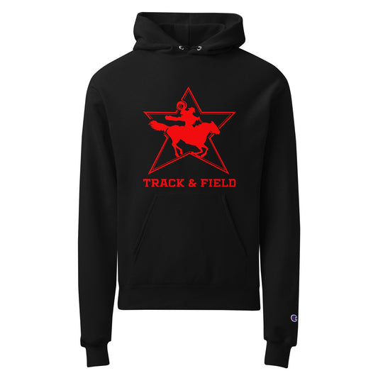 Signature | Champion Hoodie | North Lake Track and Field | Cowboy T&F Logo
