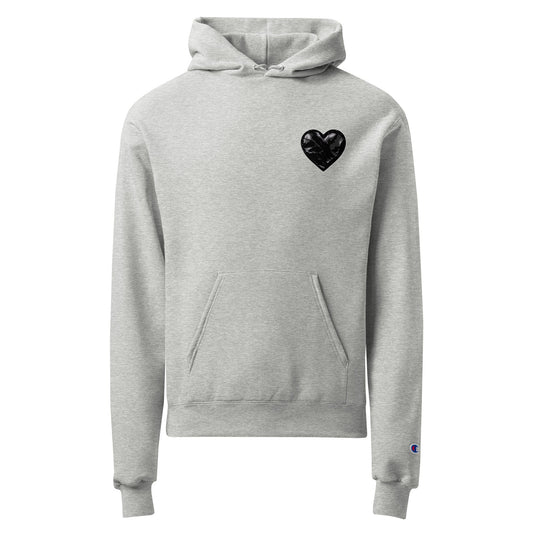 Signature | Champion Hoodie | Obsidian Heartbeat | Heart Crest Logo