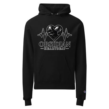 Signature | Champion Hoodie | Obsidian Heartbeat | Pulse Athletics Logo