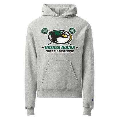 Signature | Champion Hoodie | Odessa Girls Lacrosse | Duck Sticks Logo