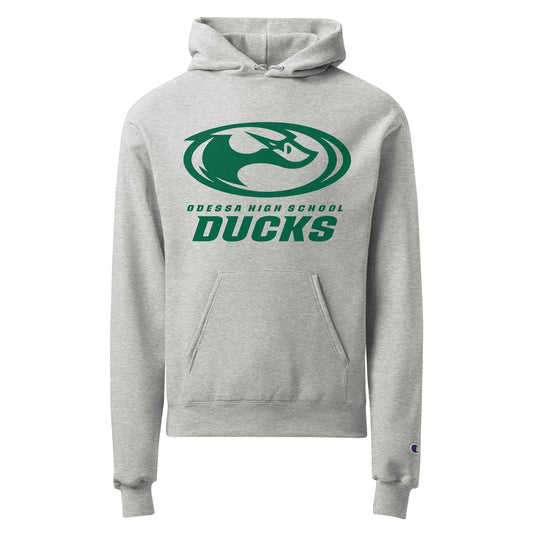 Signature | Champion Hoodie | Odessa Girls Lacrosse | Ducks Green Logo