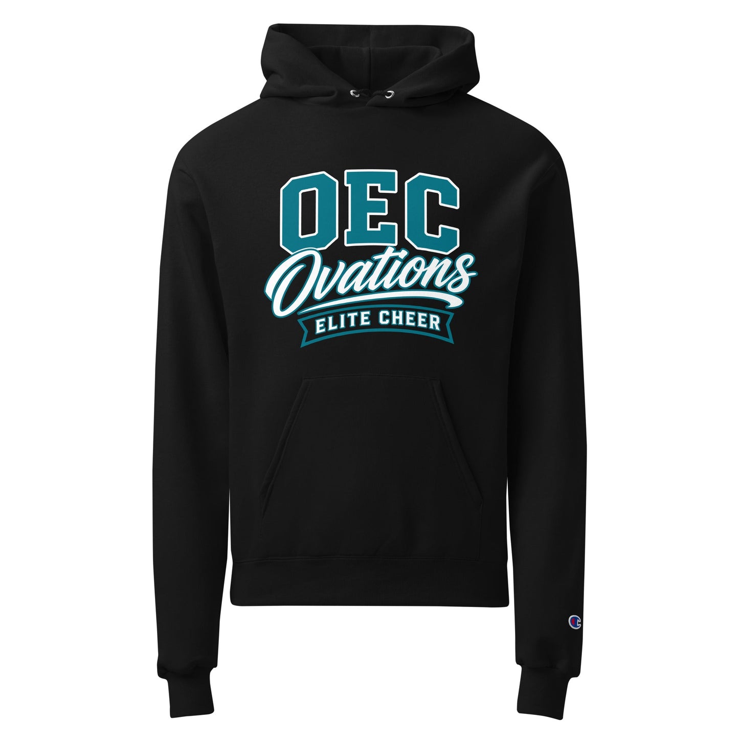 Signature | Champion Hoodie | Ovations Elite Cheer | Emblem Logo