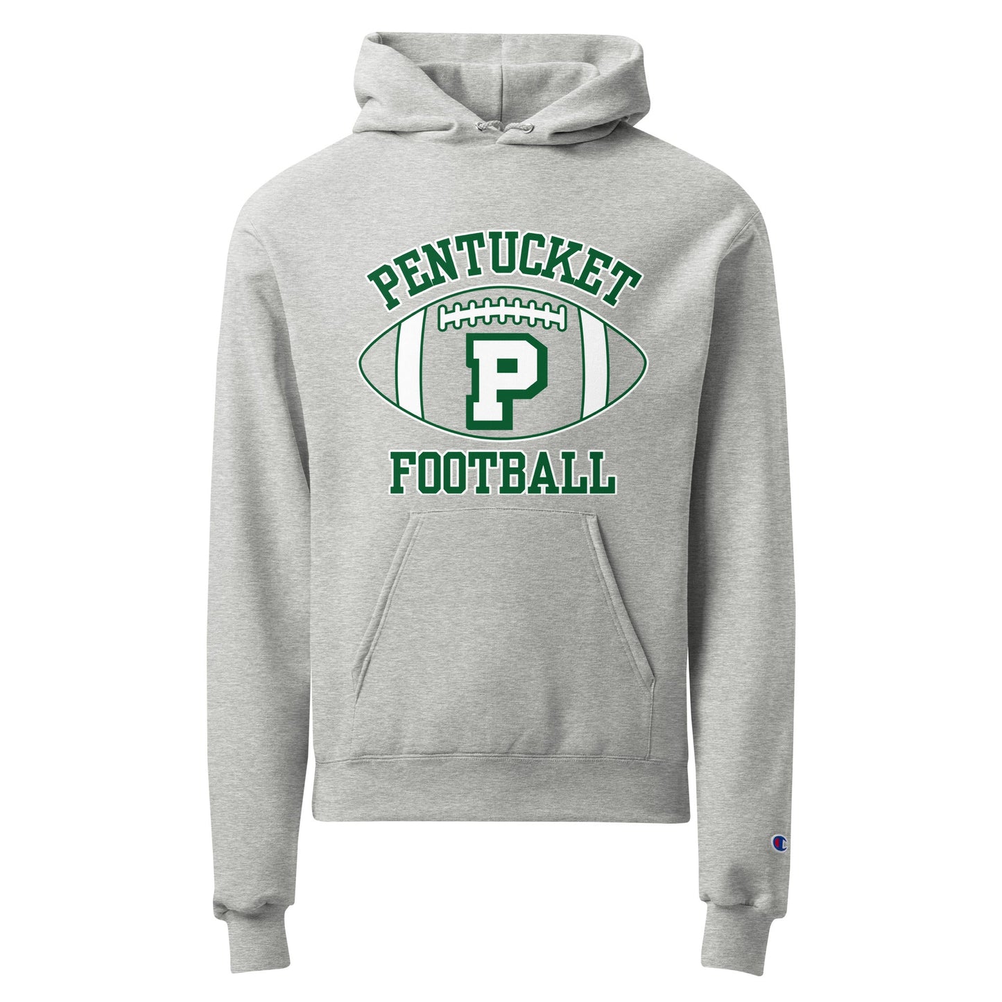 Signature | Champion Hoodie | Pentucket Youth Football and Cheer | Varsity Badge Logo