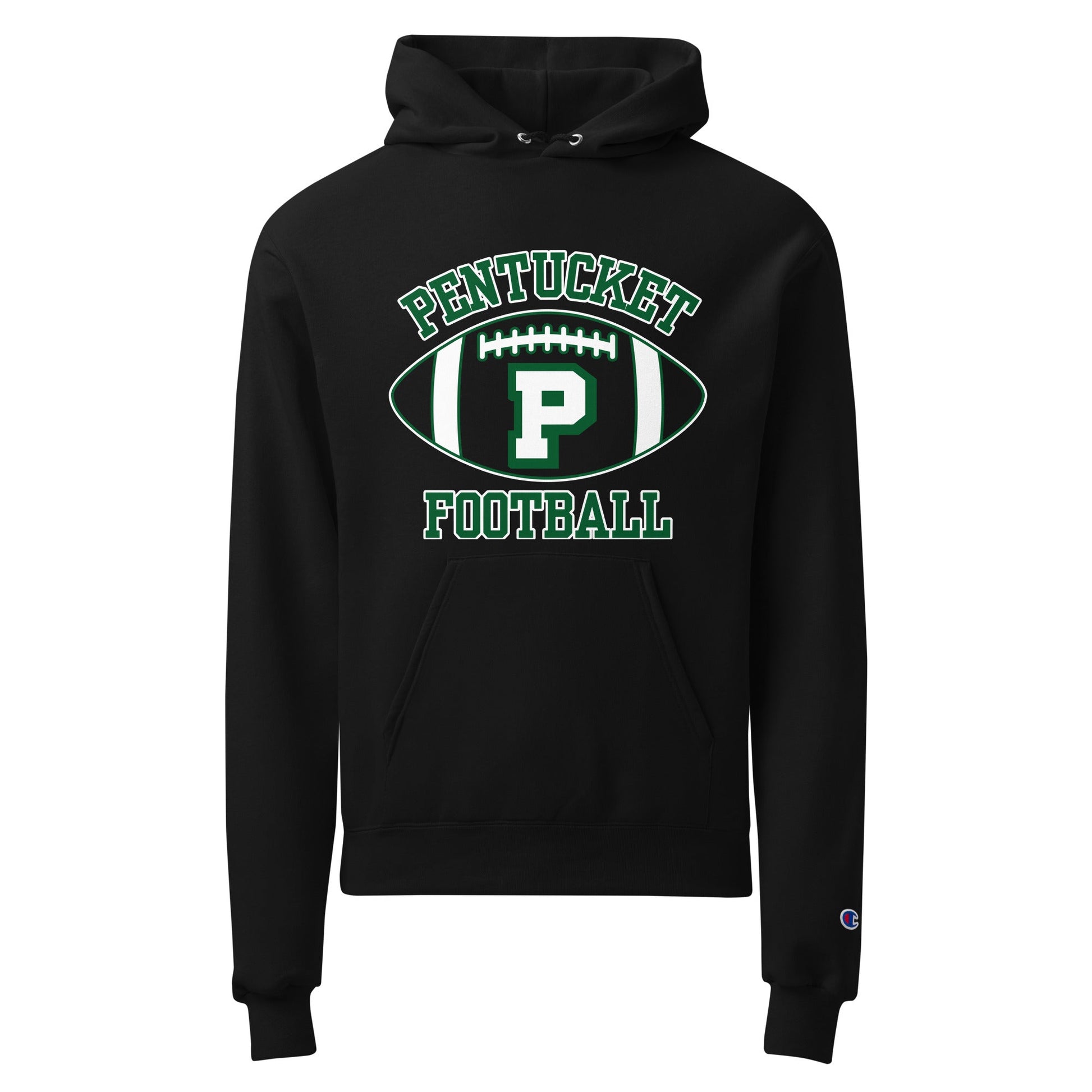 Signature | Champion Hoodie | Pentucket Youth Football and Cheer | Varsity Badge Logo