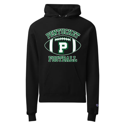 Signature | Champion Hoodie | Pentucket Youth Football and Cheer | Varsity Badge Logo
