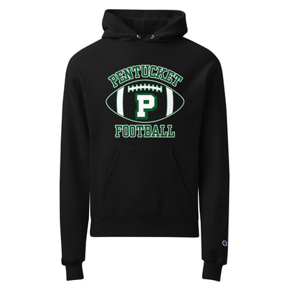 Signature | Champion Hoodie | Pentucket Youth Football and Cheer | Varsity Badge Logo