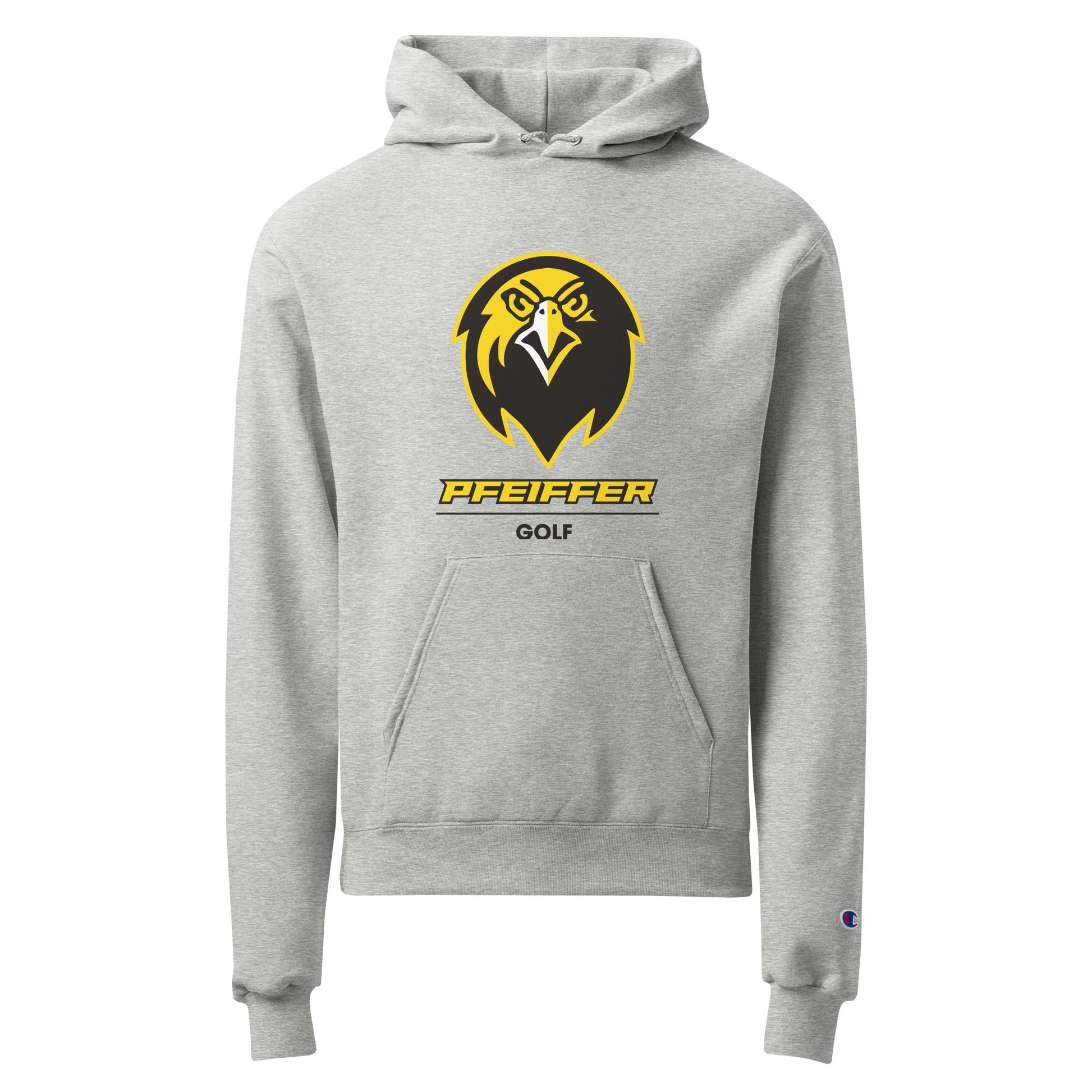 Signature | Champion Hoodie | Pfeiffer University Golf | Falcon Logo