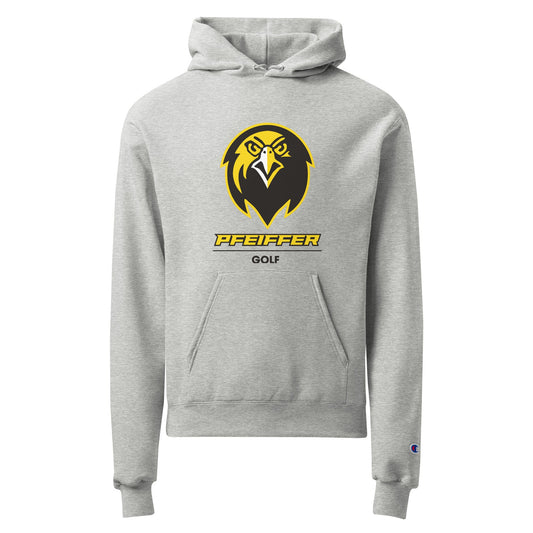 Signature | Champion Hoodie | Pfeiffer University Golf | Falcon Logo