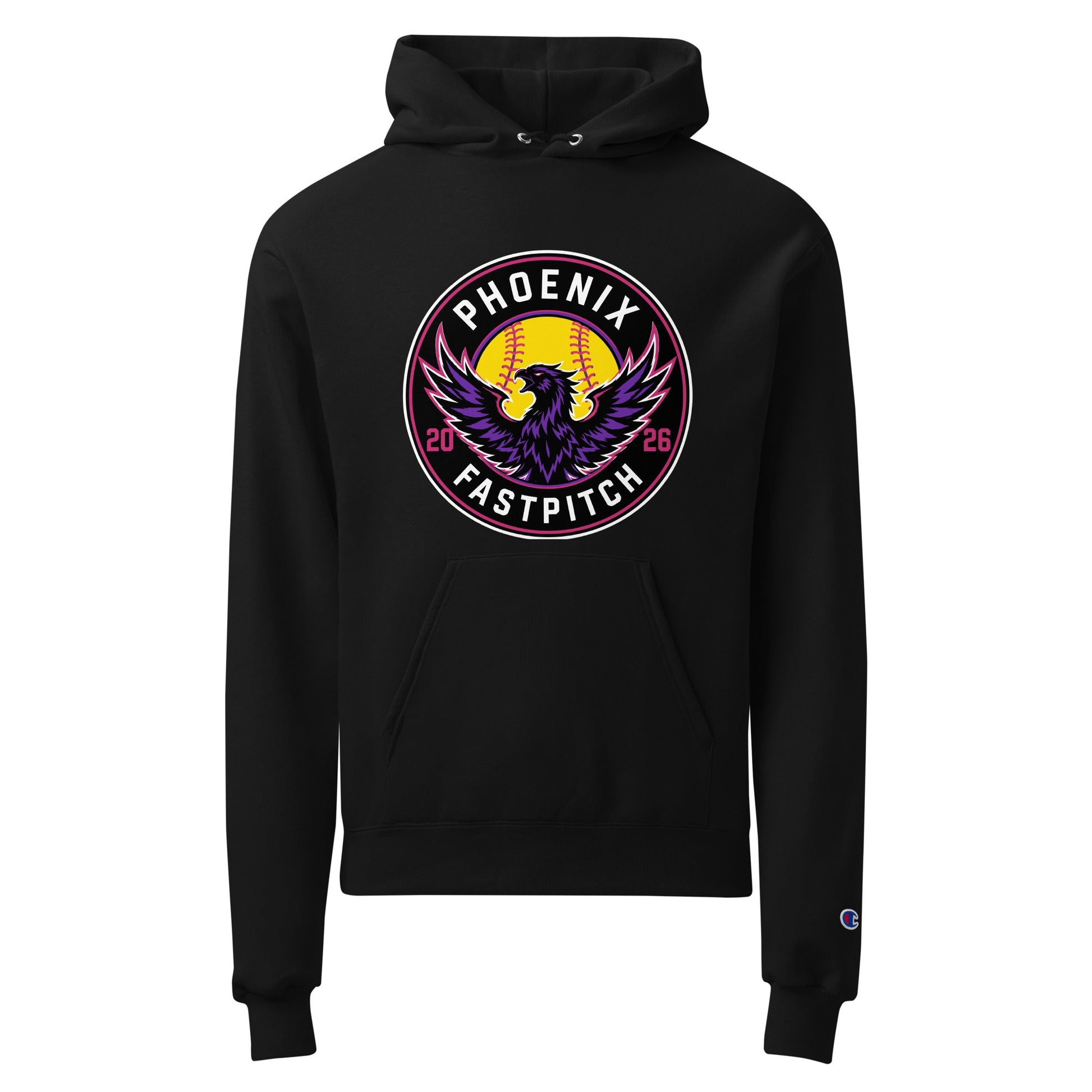 Signature | Champion Hoodie | Phoenix Fastpitch | Badge Logo