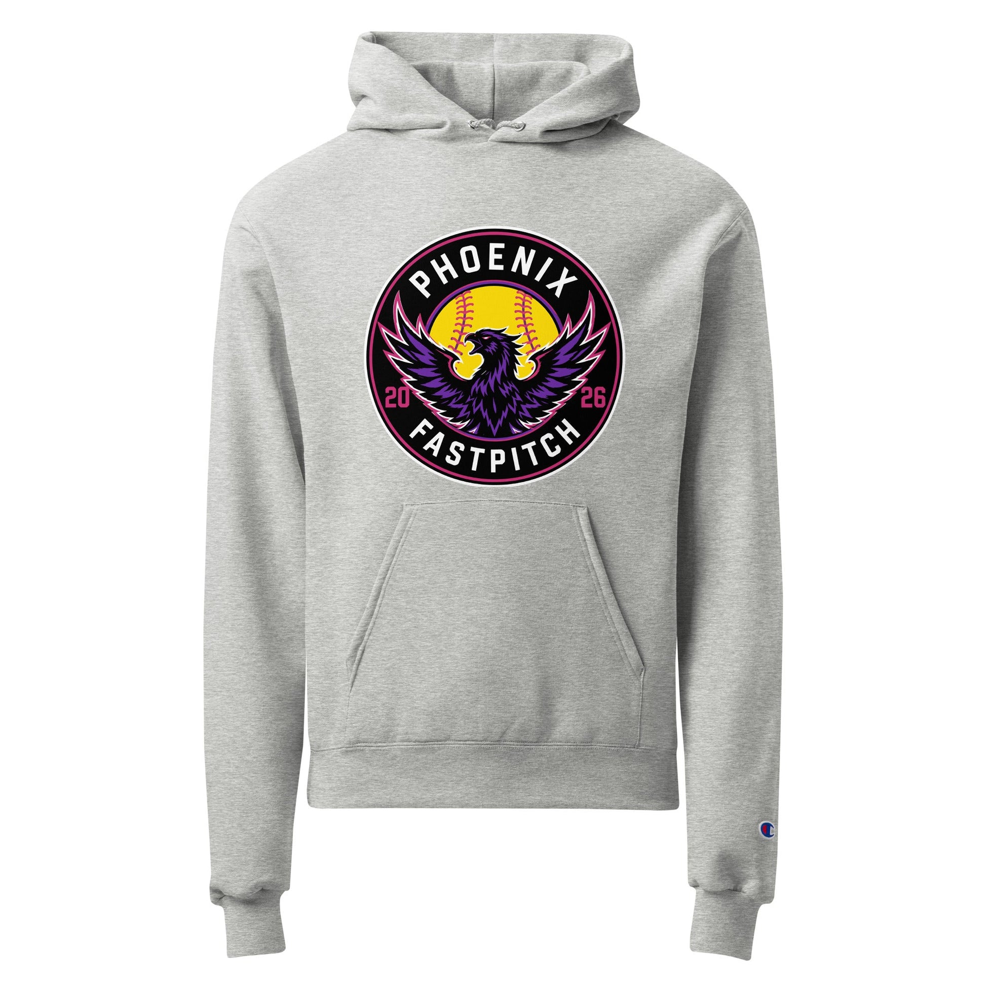 Signature | Champion Hoodie | Phoenix Fastpitch | Badge Logo