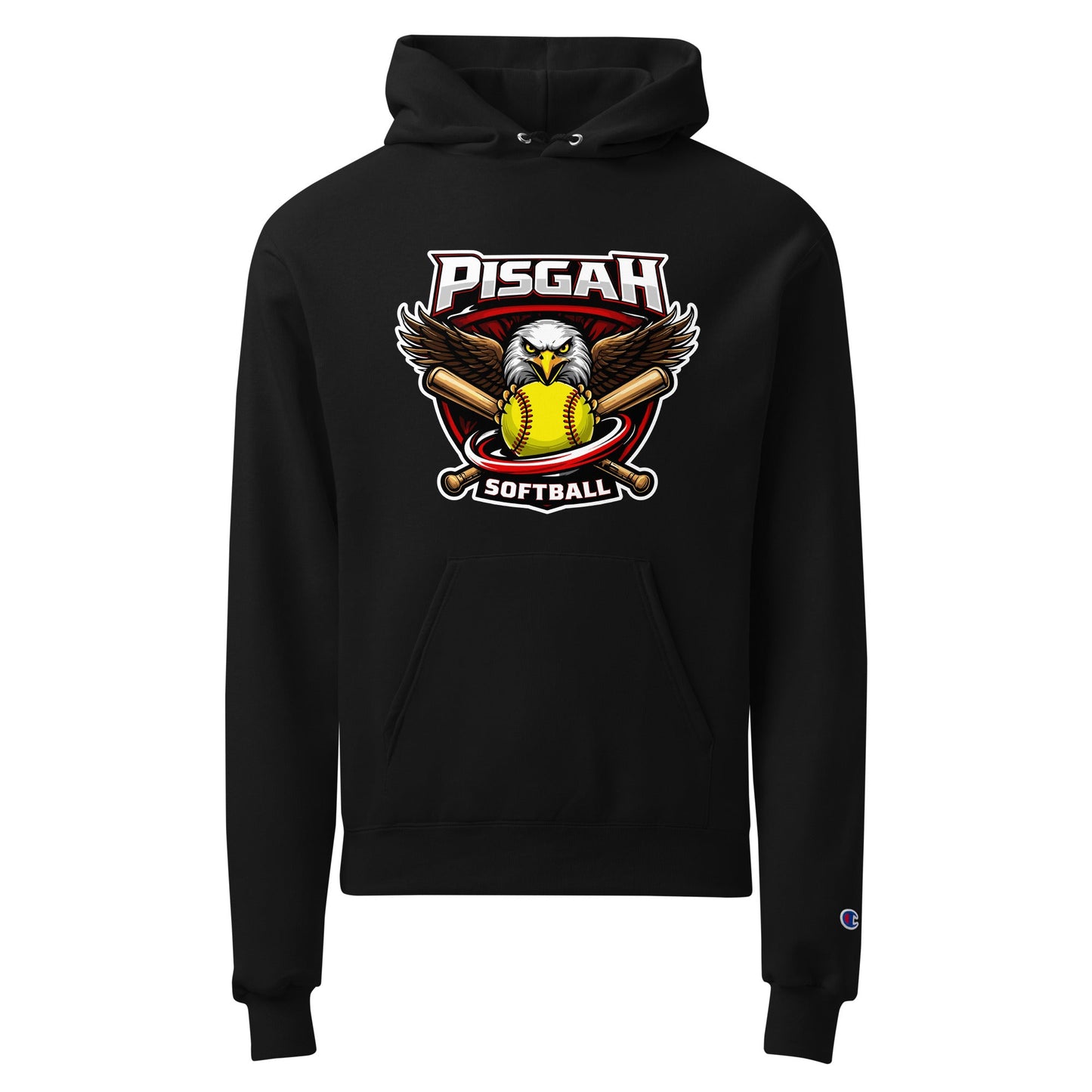 Signature | Champion Hoodie | Pisgah Rec League | Eagle Softball Logo