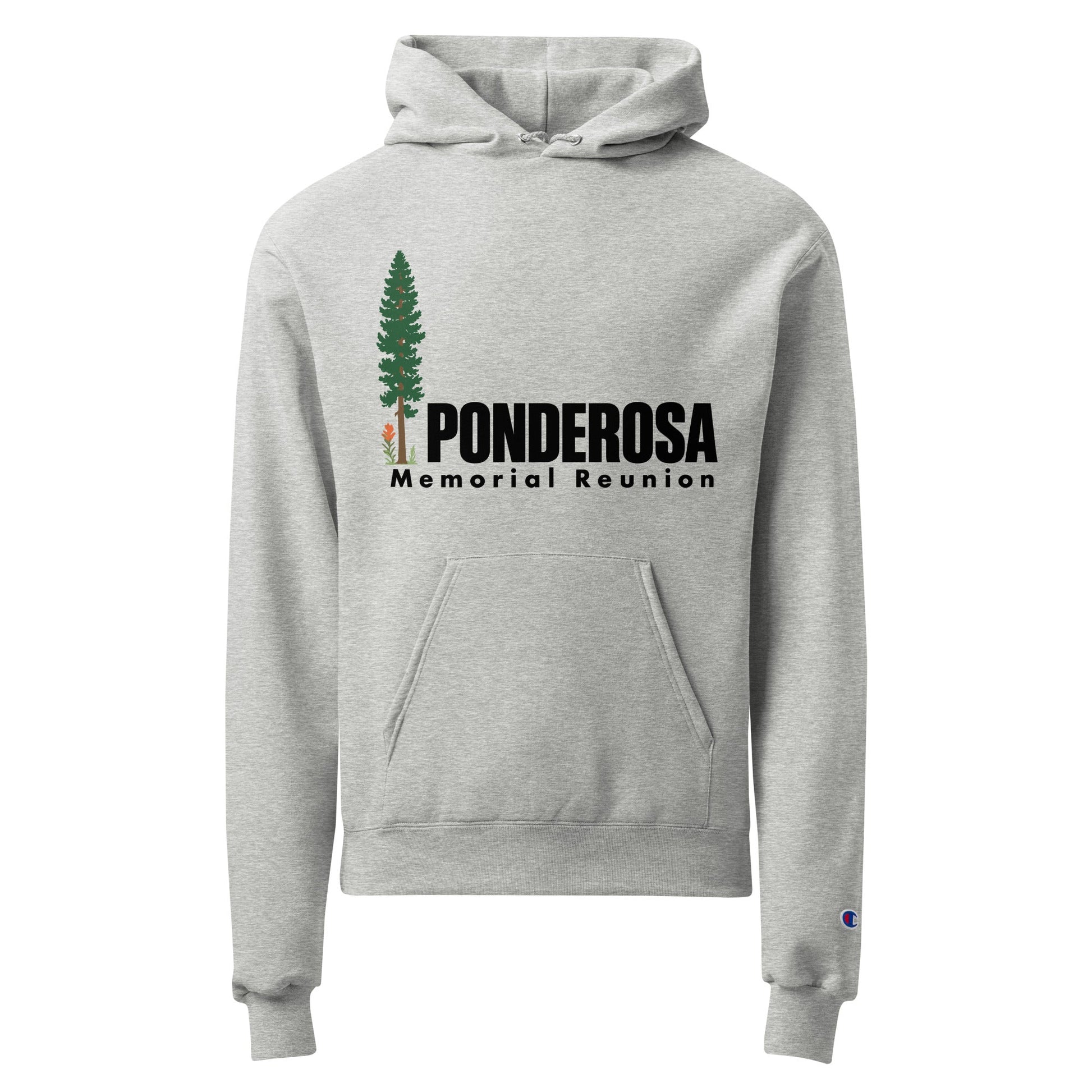 Signature | Champion Hoodie | ponderosa reunion | Memorial Logo
