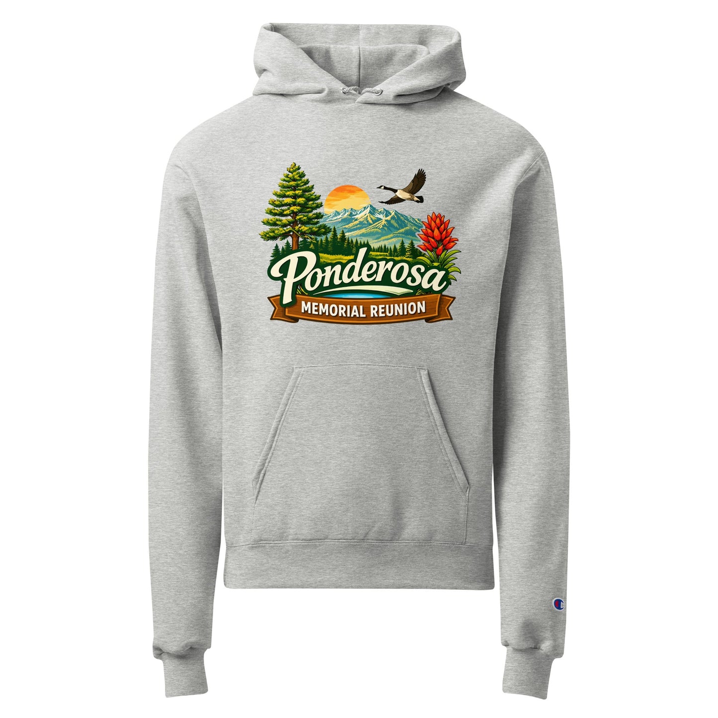 Signature | Champion Hoodie | Ponderosa Reunion | Painted Mountain Crest Logo