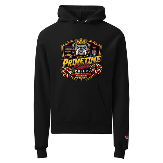 Signature | Champion Hoodie | PTE Bulldog Cheer | Shield Logo
