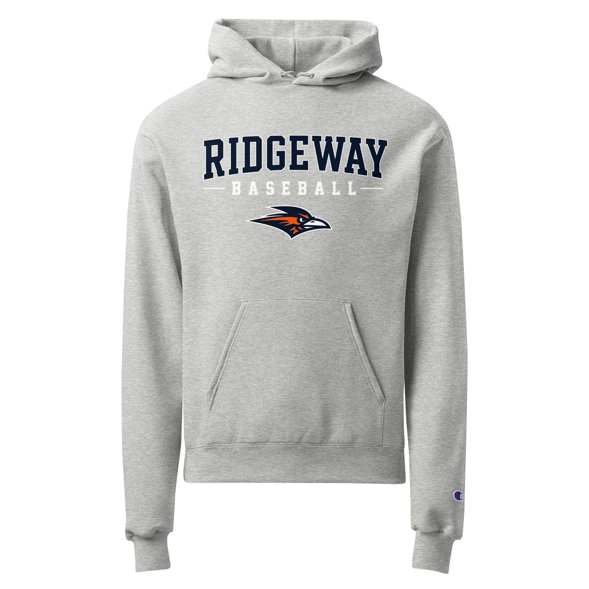 Signature | Champion Hoodie | Ridgeway High School Baseball | Modern Script Logo