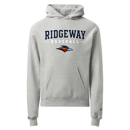 Signature | Champion Hoodie | Ridgeway High School Baseball | Modern Script Logo