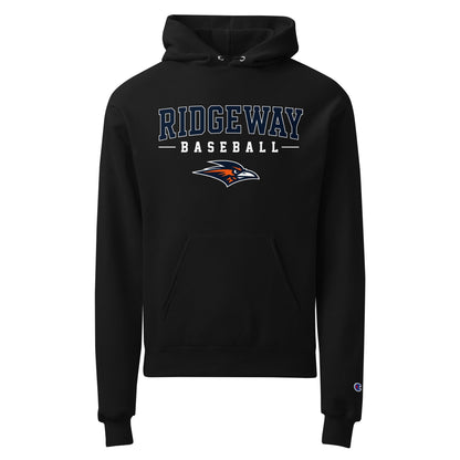 Signature | Champion Hoodie | Ridgeway High School Baseball | Modern Script Logo