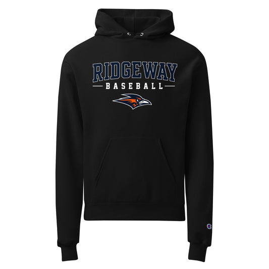 Signature | Champion Hoodie | Ridgeway High School Baseball | Modern Script Logo