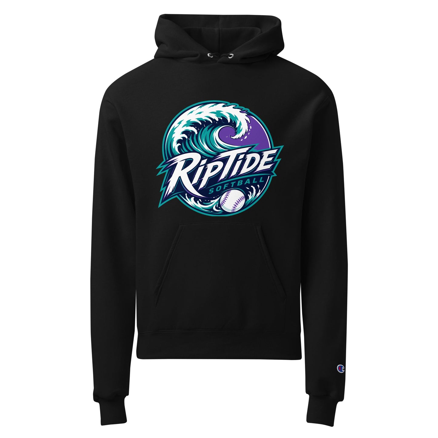 Signature | Champion Hoodie | RipTide Softball | Emblem Logo