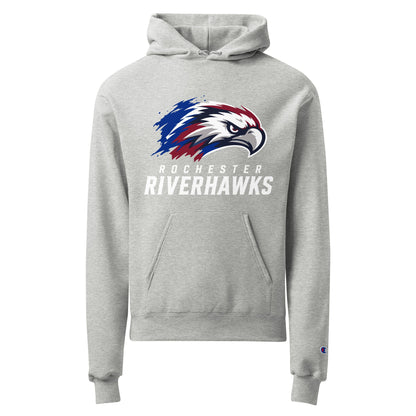 Signature | Champion Hoodie | Rochester Riverhawks | Emblem Logo