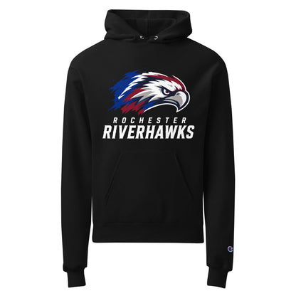 Signature | Champion Hoodie | Rochester Riverhawks | Emblem Logo