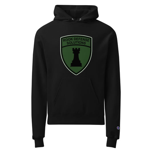 Signature | Champion Hoodie | Rook Defense Solutions | Emblem Logo