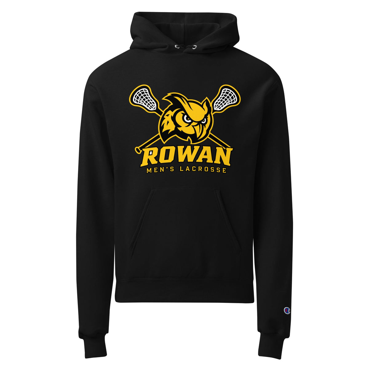 Signature | Champion Hoodie | Rowan Men’s Lacrosse | Crest Logo