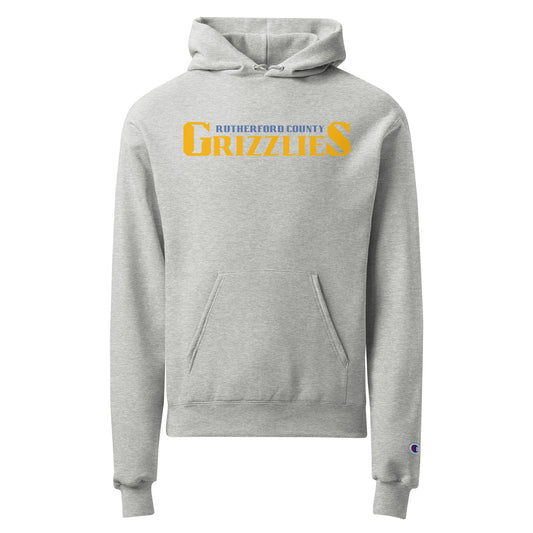 Signature | Champion Hoodie | Rutherford County Grizzlies Football | Script Logo