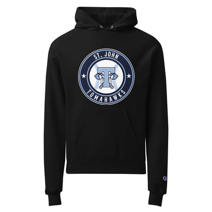 Signature | Champion Hoodie | Saint John Tomahawks | Badge Logo