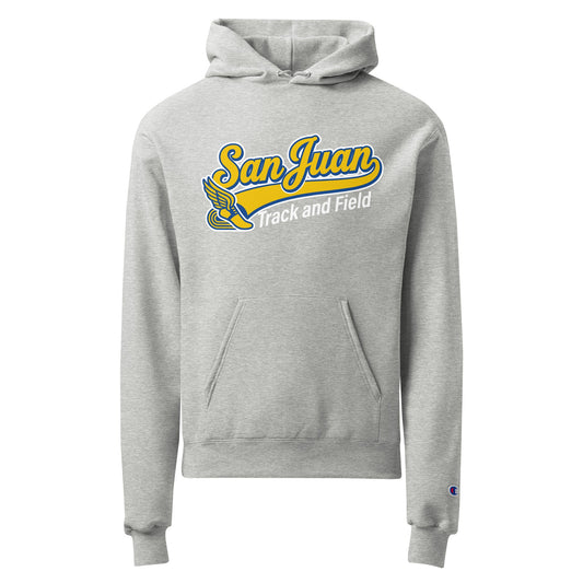 Signature | Champion Hoodie | San Juan Track and Field | Script Logo