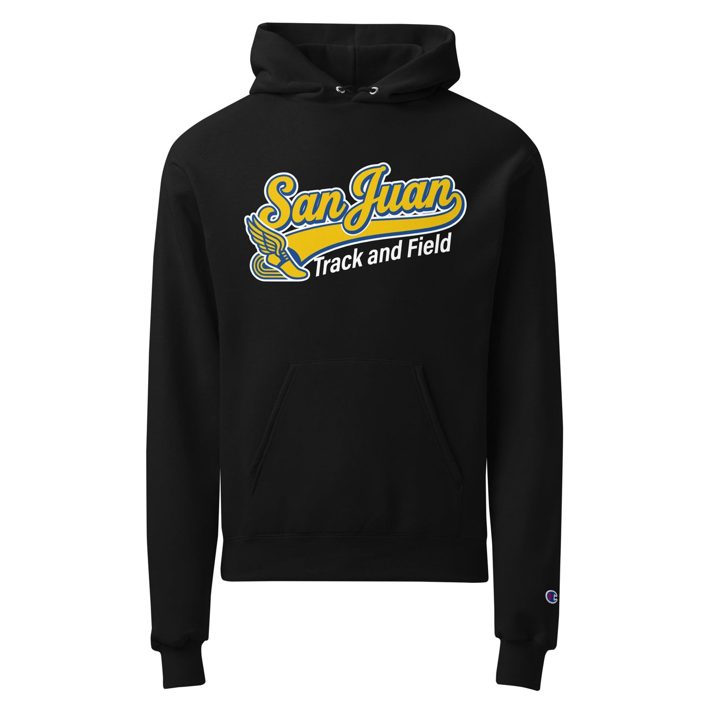 Signature | Champion Hoodie | San Juan Track and Field | Script Logo