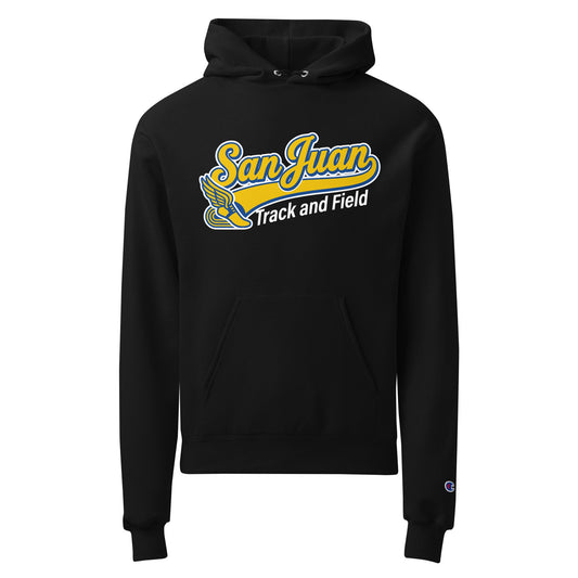 Signature | Champion Hoodie | San Juan Track and Field | Script Logo