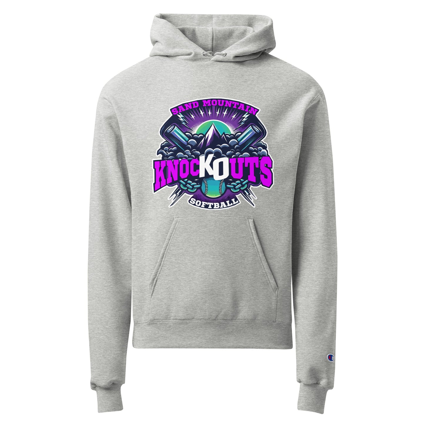 Signature | Champion Hoodie | Sand Mountain Knockouts | Ball & Bat Logo