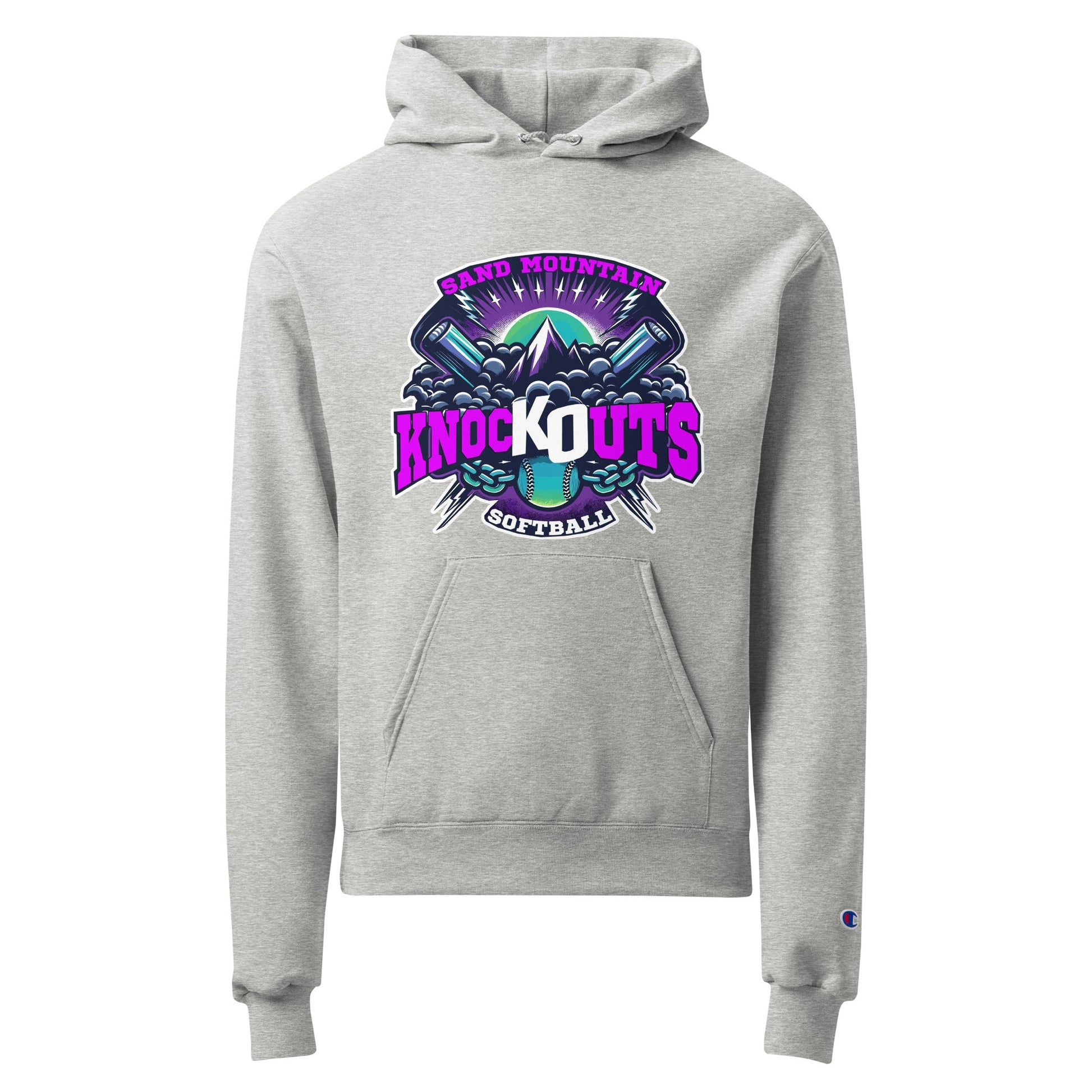 Signature | Champion Hoodie | Sand Mountain Knockouts | Ball & Bat Logo